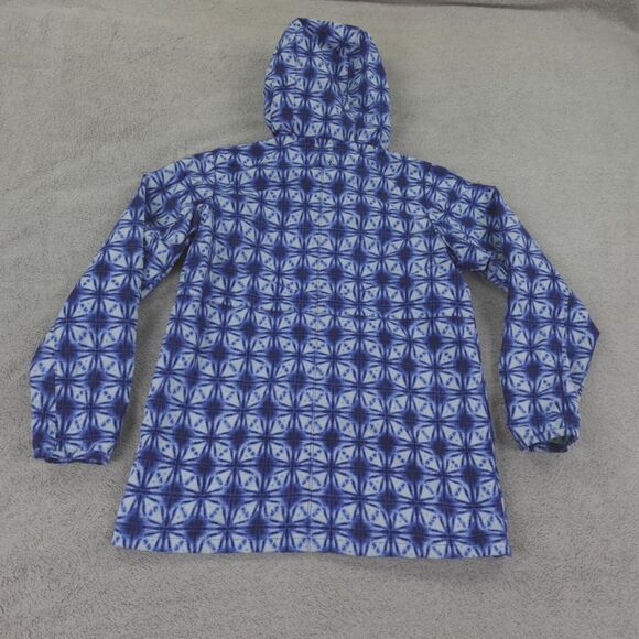 Duluth Trading Jacket Womens Small Blue White‎ Tie Dye Geometric Rain Grabreaker - Picture 14 of 15